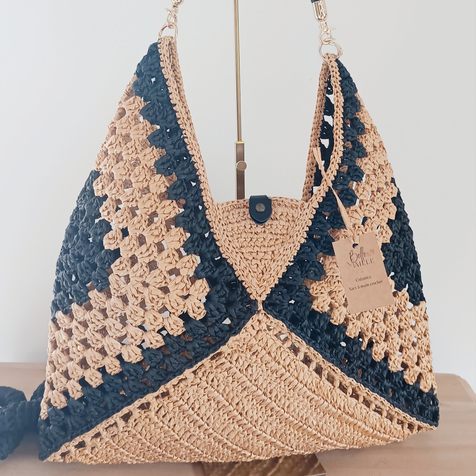 sac raphia crochet